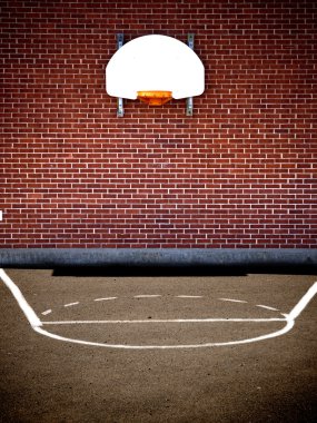 Empty basketball court clipart