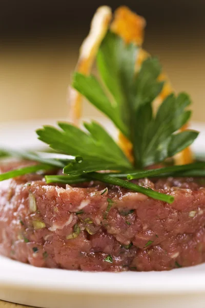 Fileto biftek tartar — Stok fotoğraf