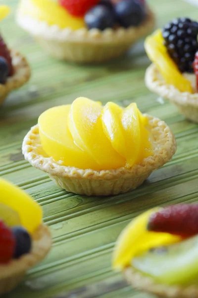Torta de fruta de pêssego — Fotografia de Stock