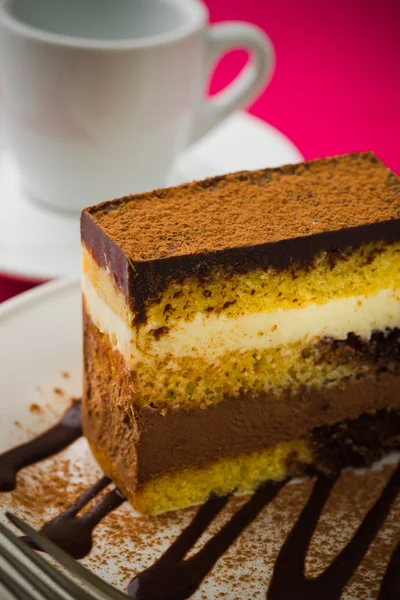 Mousse van chocolade cake — Stockfoto