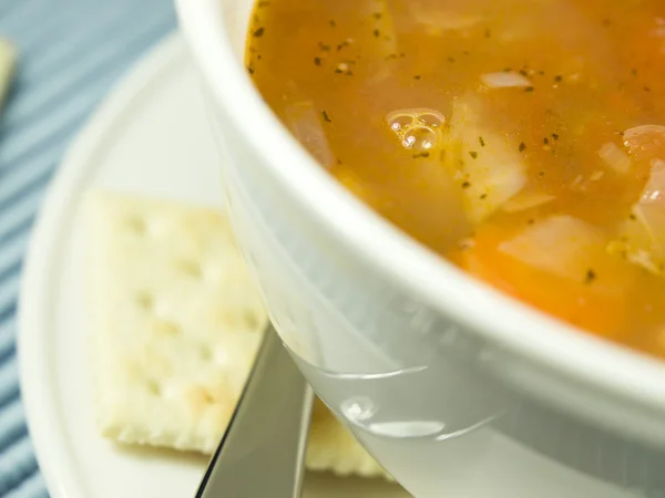Макро суп — стоковое фото