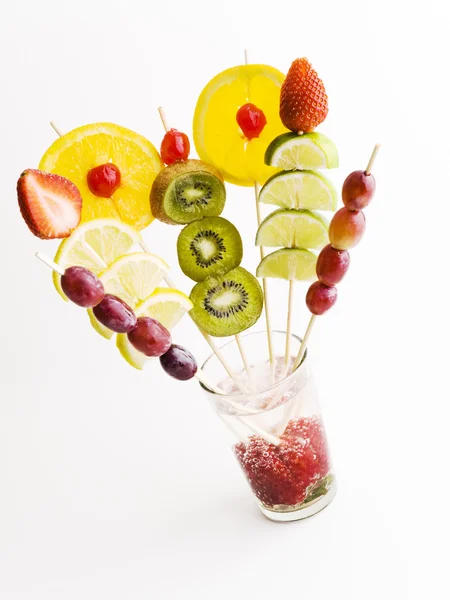 Color fruit on glass — Stock Photo, Image