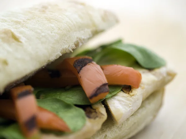 浅いチャバタ サンドイッチ — ストック写真