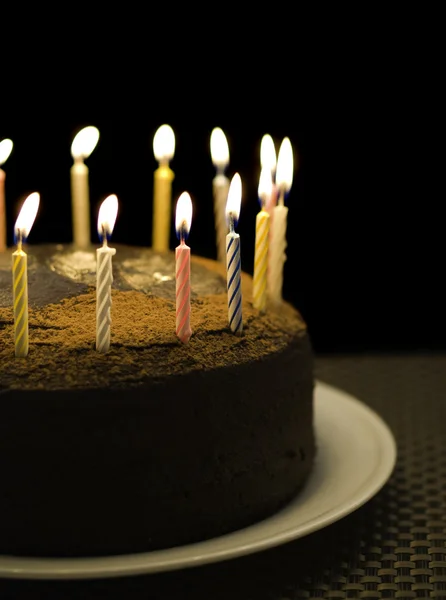 С днем рождения свеча — стоковое фото