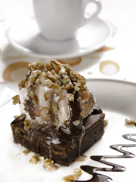 Dessert brownie — Foto Stock