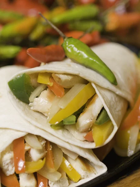 Scharfes Fajitas-Huhn — Stockfoto