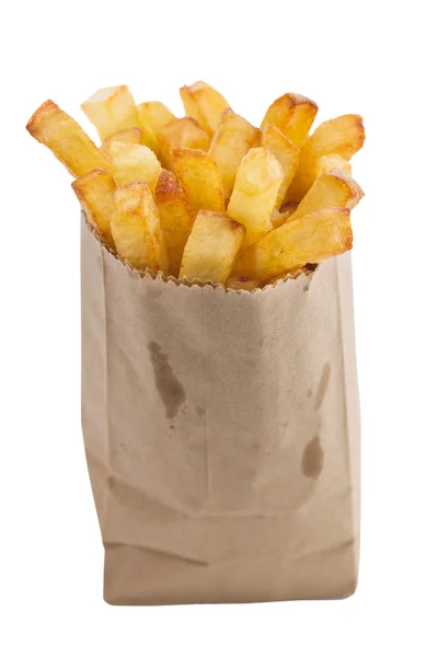 Изолированная картошка фри — стоковое фото