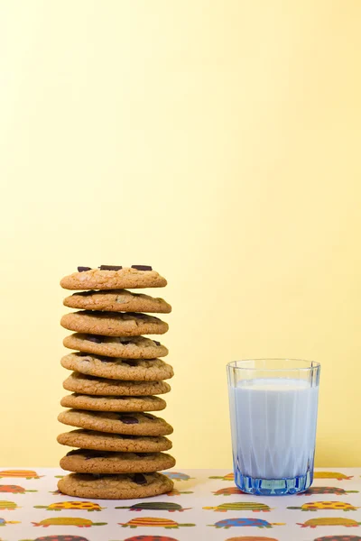 Chocolate chip cookie with space for text — Stock Photo, Image