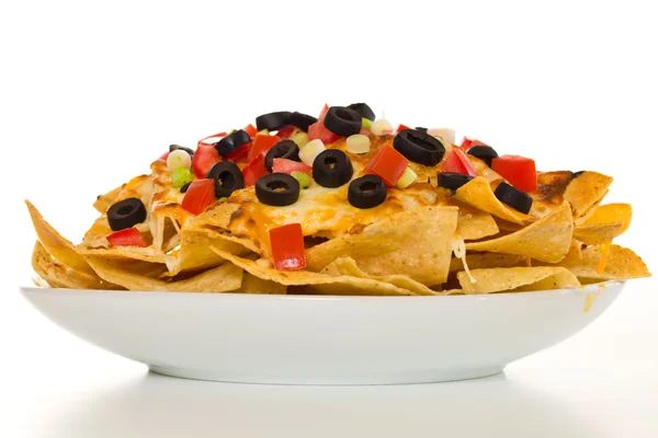 Horisontella cheese nachos — Stockfoto