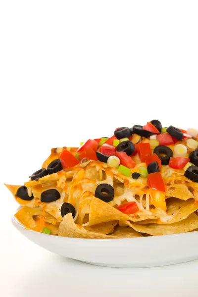 Pionowe nachos biały — Zdjęcie stockowe