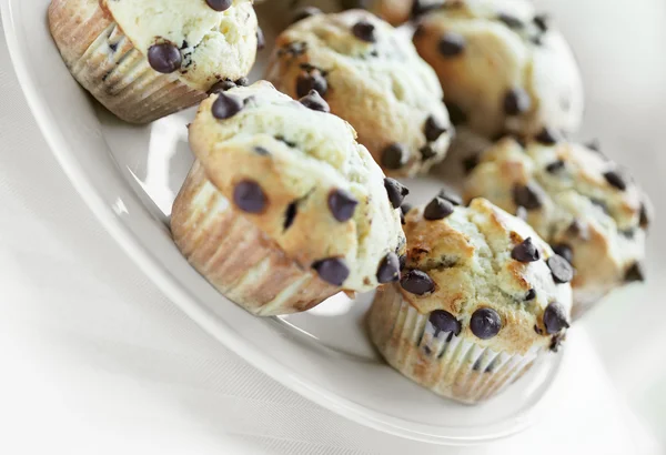 Czekoladowe muffin śniadanie — Zdjęcie stockowe
