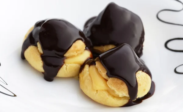 stock image Three sweet profiterole