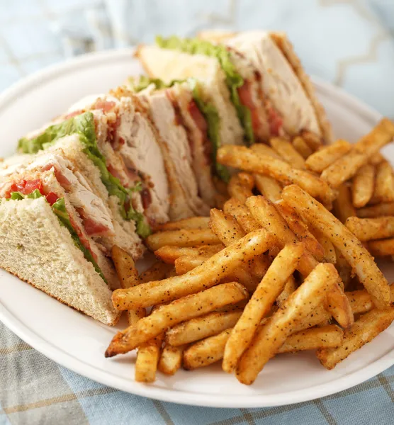 Sandwich clube clássico — Fotografia de Stock