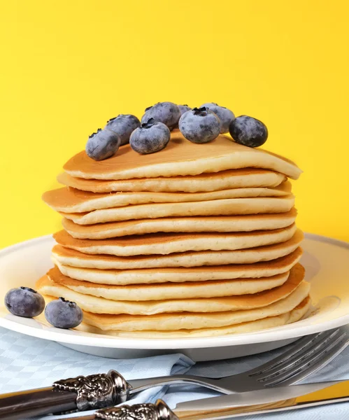 Blueberry and pancake — Stock Photo, Image
