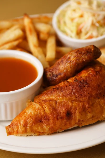 Kyckling stekt måltid — Stockfoto