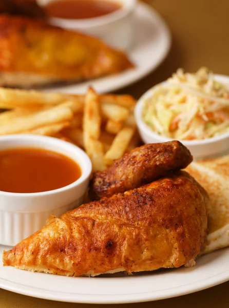 닭 로스트 분기 식사 — 스톡 사진