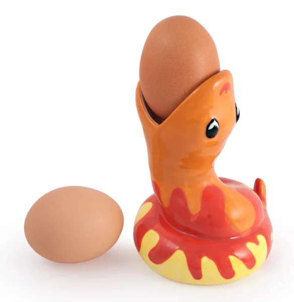 Stuk speelgoed slang met eieren — Stockfoto