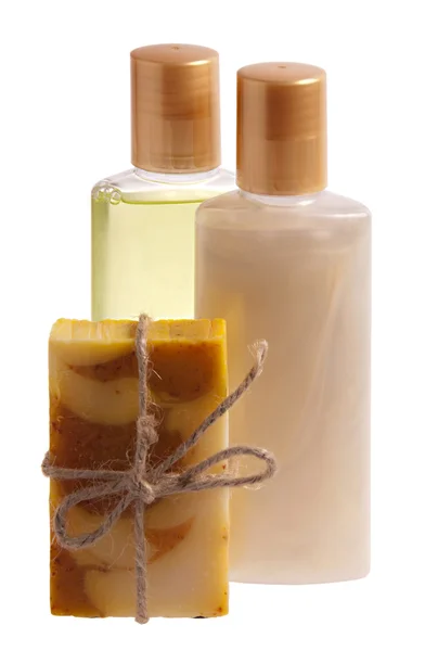 stock image Soap, shampoo and shower gel