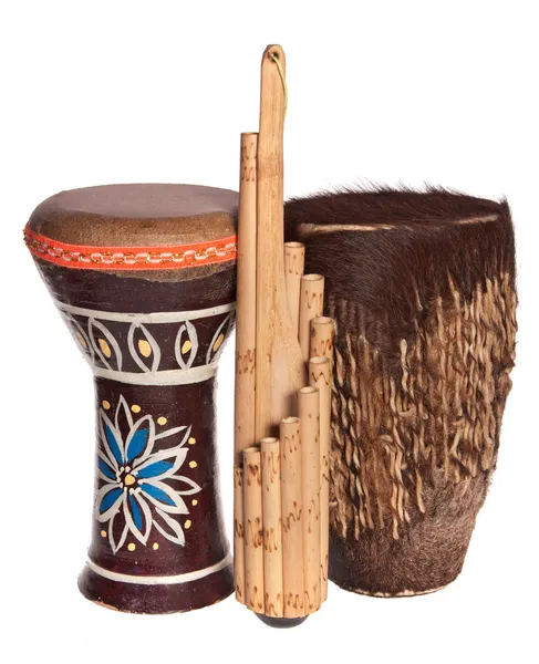 Afrikanska etniska musikinstrument — Stockfoto