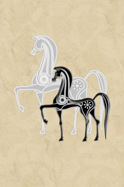 Etruskische Pferde — Stockfoto