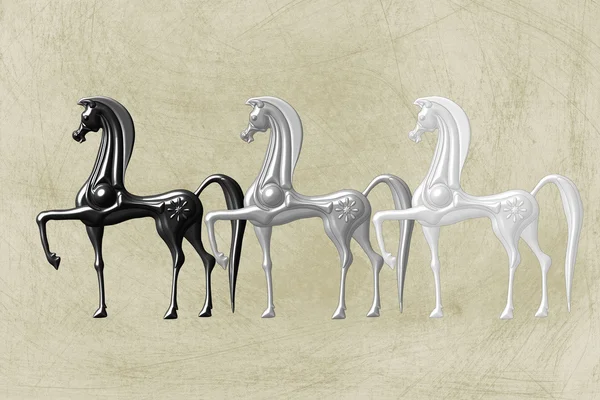 Cavalos etruscos — Fotografia de Stock