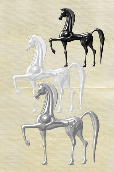 Cavalos etruscos — Fotografia de Stock