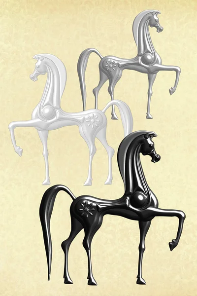 Этрусские лошади Лицензионные Стоковые Изображения