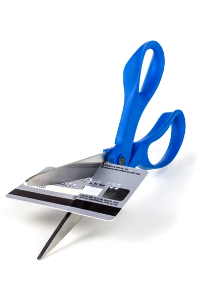 Cortar débito de cartão de crédito — Fotografia de Stock