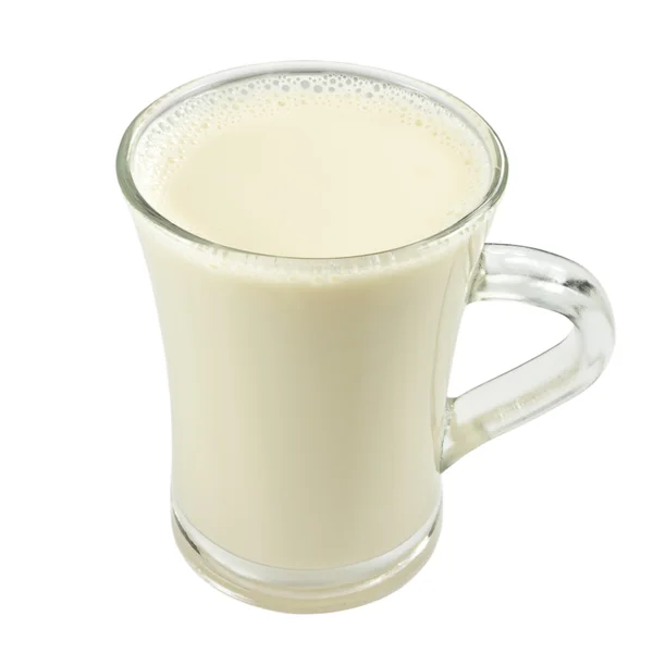 Vaso de leche con derretida —  Fotos de Stock