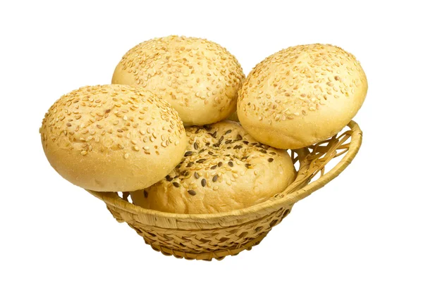 Wheat bun with sesame — Stock Photo, Image