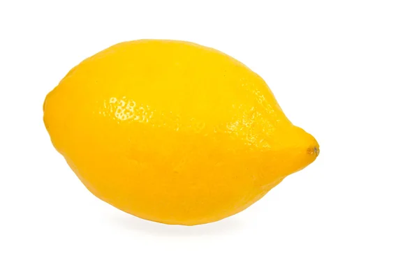 Dojrzałe żółta cytryna kwaśny na białym tle — Zdjęcie stockowe