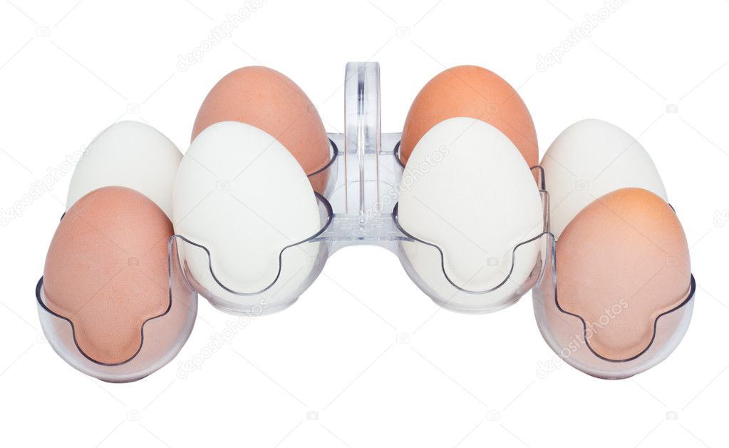 Eggs in a Plastic Holder