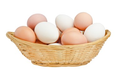 Sepet içinde tavuk yumurta