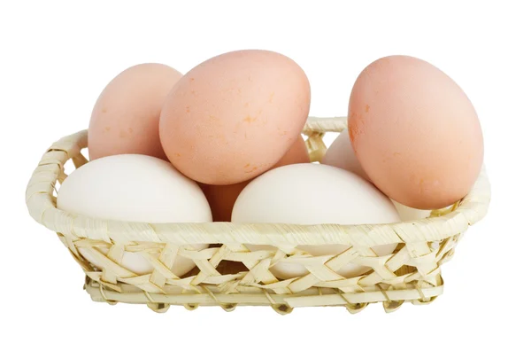 stock image Chicken Eggs in a Basket