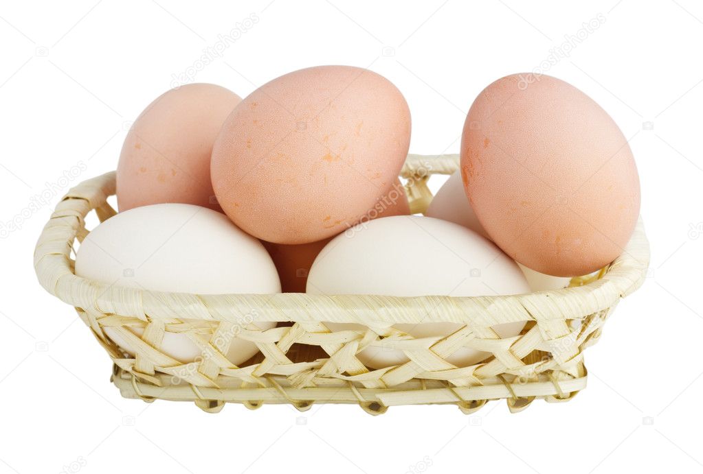 Chicken Eggs in a Basket