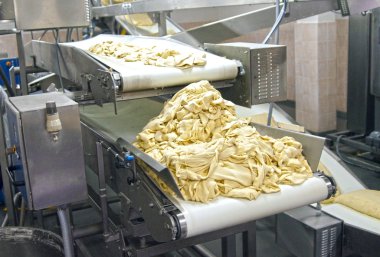 The conveyor for dough manufacture clipart