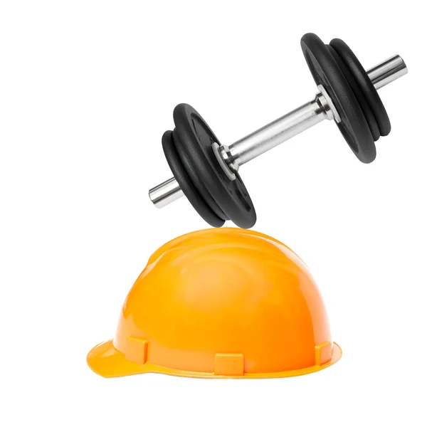 Building protective helmet on white background — Stock Photo, Image