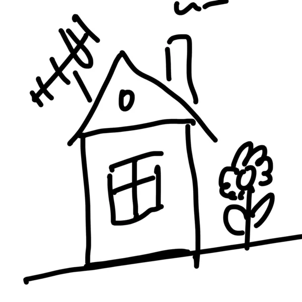 stock image Drawing of a house