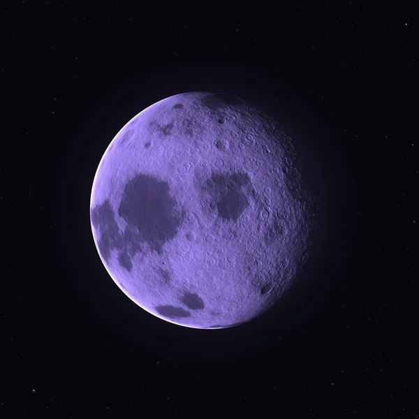 夜の空に対して完了していない月クローズ アップ — ストック写真