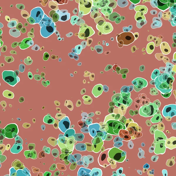 Disegno astratto di una colonia di batteri — Foto Stock