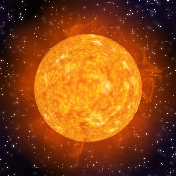 Planeta radiante en el cielo estelar —  Fotos de Stock