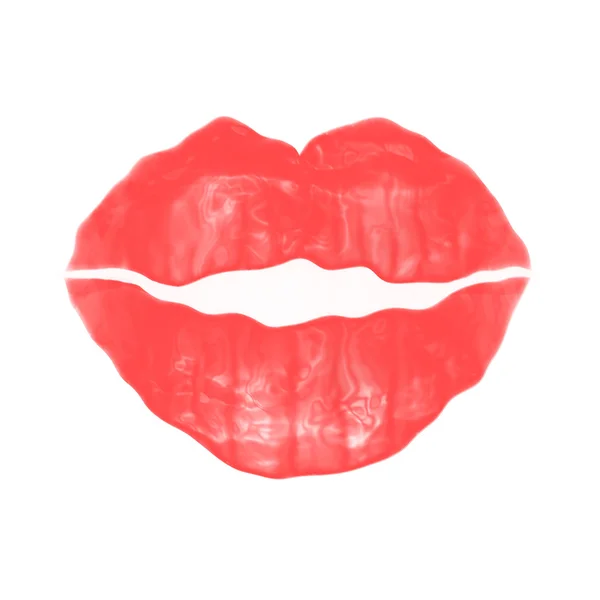 Rött läppstift kyss — Stockfoto