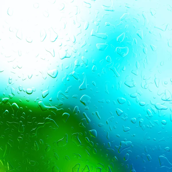 Verschwommener blauer Hintergrund mit Tropfen — Stockfoto