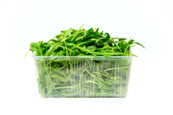 Green arugula, isolated on the white — Stock Photo, Image