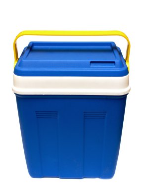 The dark blue plastic container on a white background clipart