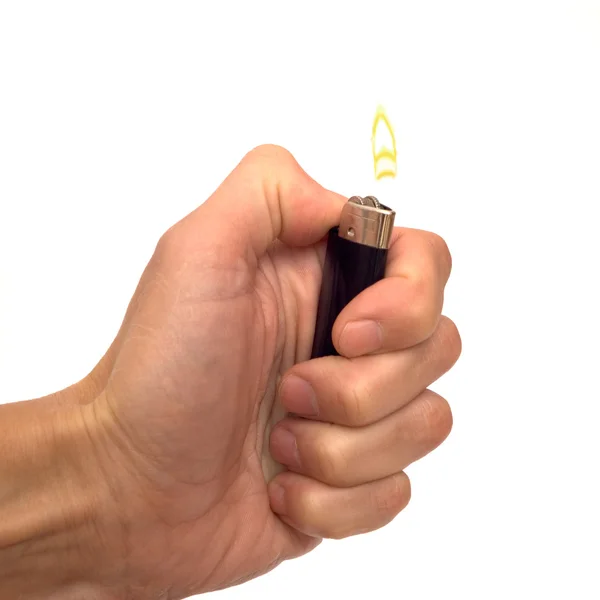 Запальничка в руці — стокове фото