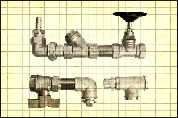Металеві труби водопровідні — стокове фото