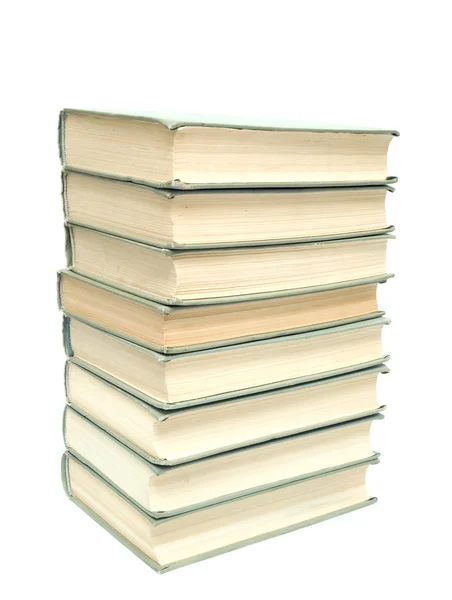 Σωρό των παλαιών βιβλίων σε λευκό φόντο — Φωτογραφία Αρχείου