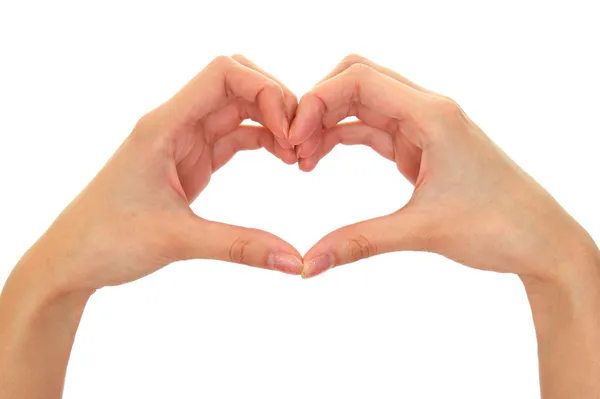 stock image Heart from fingers isolated