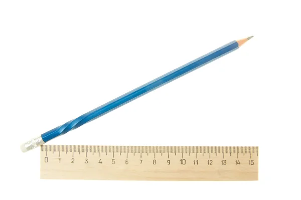 Linijki i ołówka — Zdjęcie stockowe